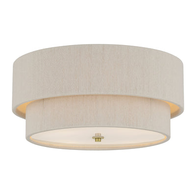 8'' Helbert Vintage Brass 4 Light Flush Mount