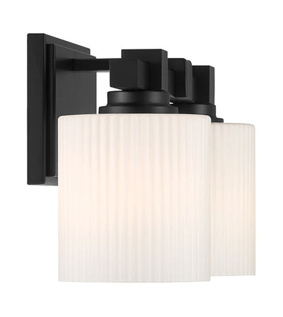 14'' Abelson Matte Black 2 Light Bath Vanity