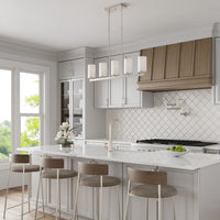 40-inch Verlana Brushed Nickel 5-Light Etched White Glass Linear Chandelier