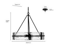 19.75'' Rezi Matte Black 4 Light Pendant