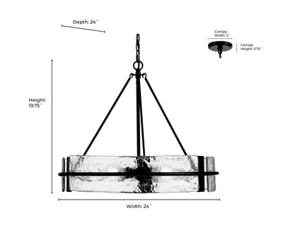 19.75'' Rezi Matte Black 4 Light Pendant