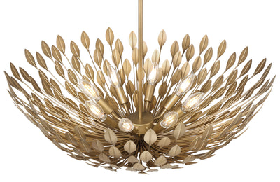 10.75'' Merylmint Painted Aged Brass 8 Light Pendant