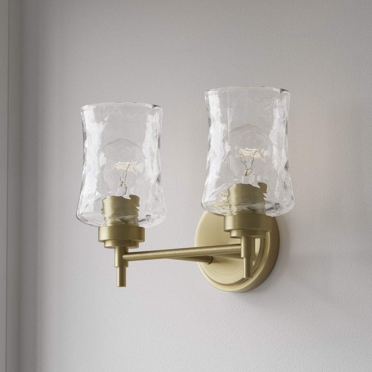 12.75'' Clarvyn Vintage Brass 2 Light Bath Vanity