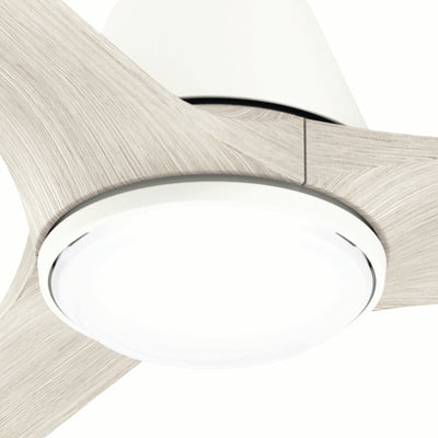 60 inch Aeronaut Wi-Fi ENERGY STAR® Matte White Damp Rated Ceiling Fan with LED Light Kit and Handheld Remote