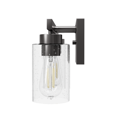 Hartland 13-inch 2-light Noble Bronze Vanity Light with Seeded Glass