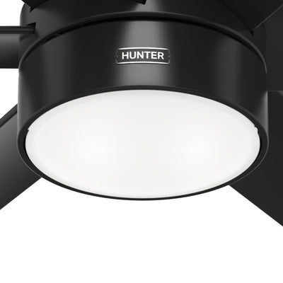60 inch Solaria ENERGY STAR® Matte Black Damp Rated Ceiling Fan with LED Light Kit and Wall Control