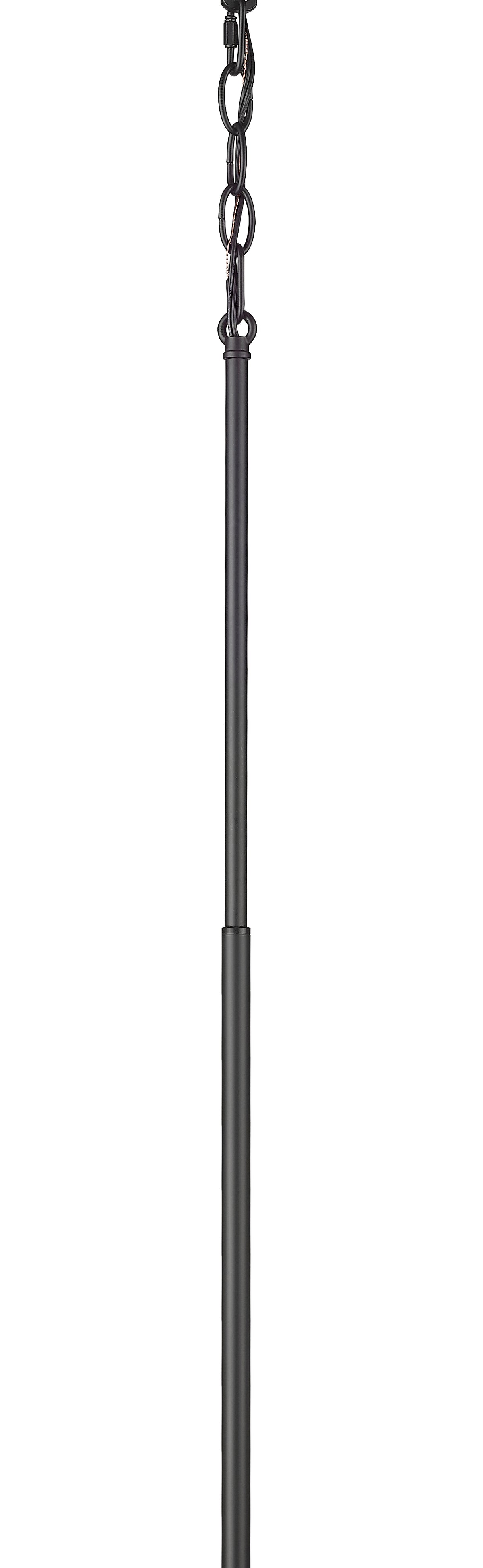23.75'' Skyva Matte Black 8 Light Chandelier