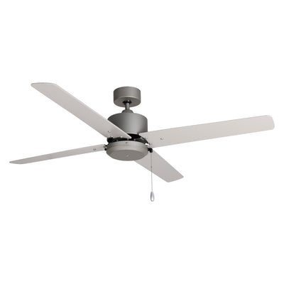 52 Inch Aldea VIII AC Brushed Pewter Outdoor Ceiling Fan 4-Blade