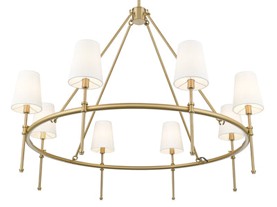 31.5'' Adorra Vintage Brass 8 Light Chandelier