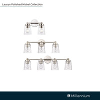 13.5'' Lauryn Polished Nickel 2 Light Bath Vanity