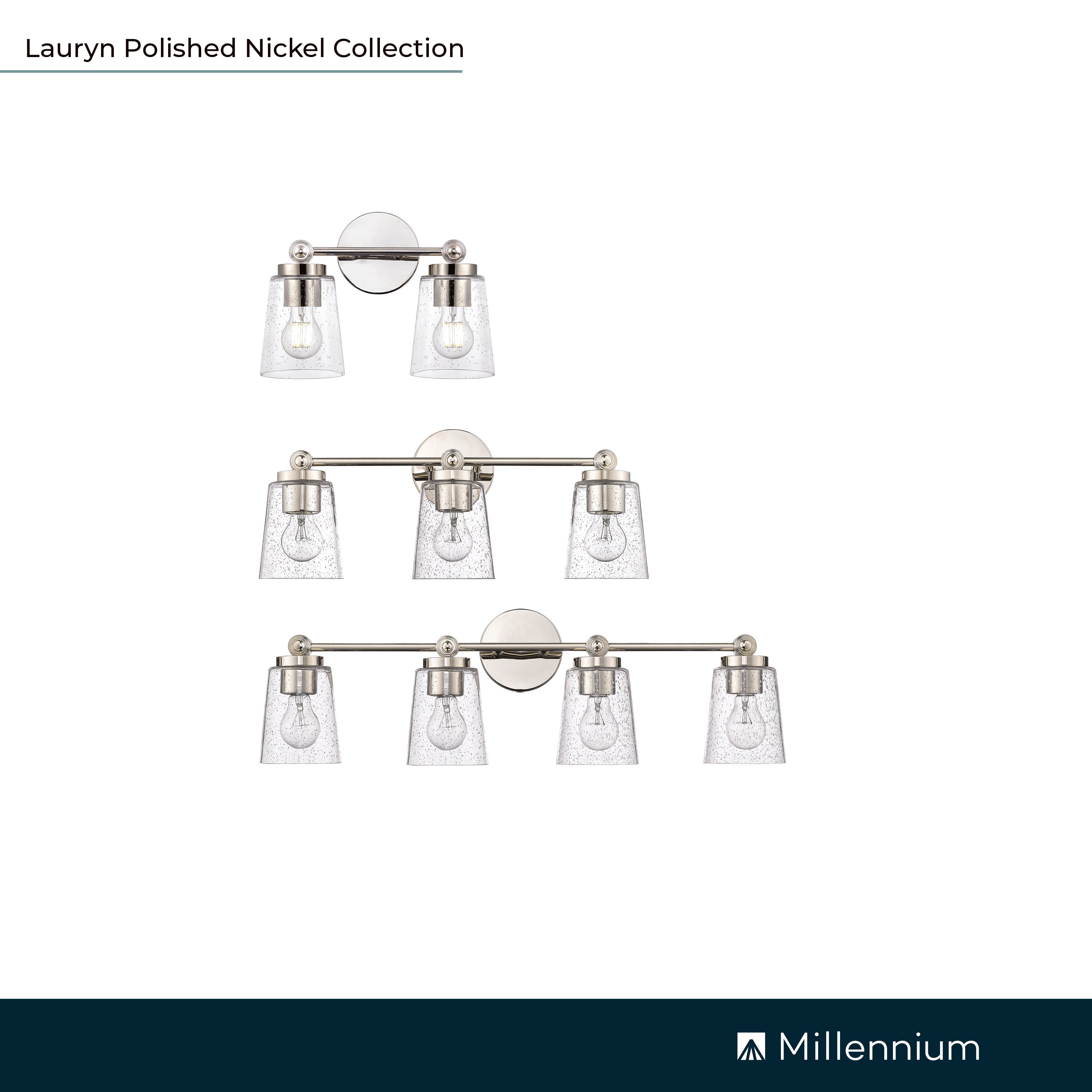 22'' Lauryn Polished Nickel 3 Light Bath Vanity