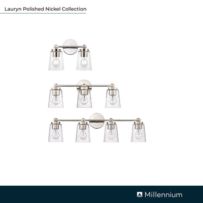 22'' Lauryn Polished Nickel 3 Light Bath Vanity