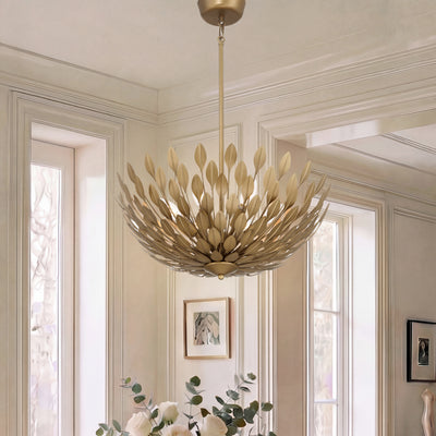 9'' Merylmint Painted Aged Brass 6 Light Pendant