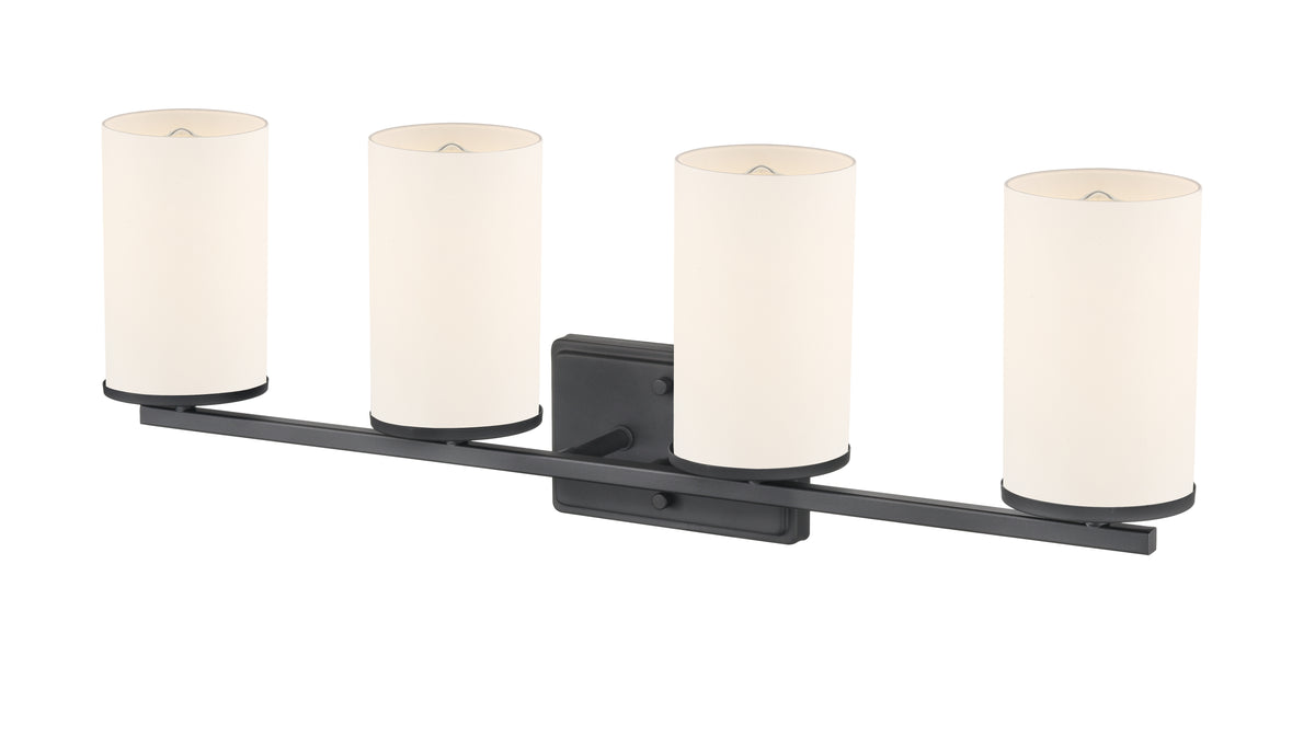 27.75'' Verlana Matte Black 4 Light Bath Vanity