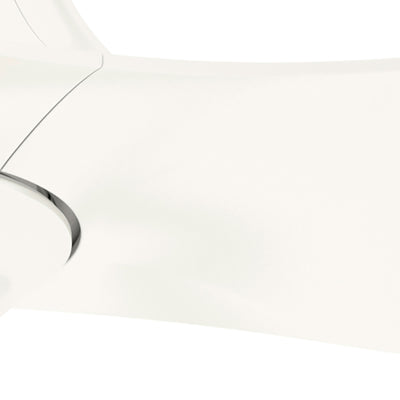 Casablanca 60 inch Stingray ENERGY STAR® Matte White Damp Rated Ceiling Fan with LED Light Kit and Handheld Remote