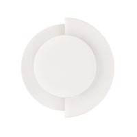 Opaline Crest 8-inch 1-light Matte White Ceramic and Luxe Gold 2500K LED Wall Sconce with Matte White Ceramic Shade