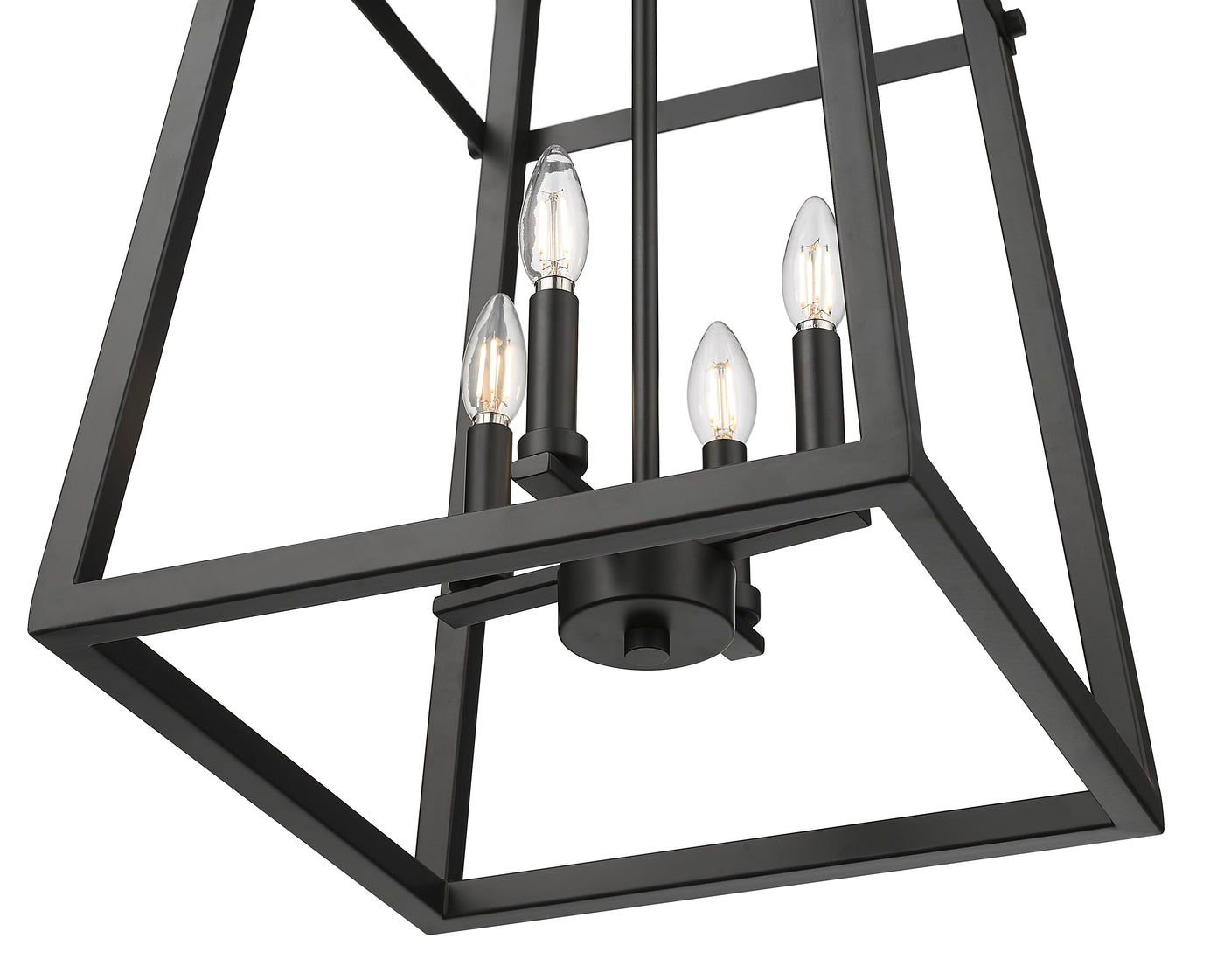 24'' Tellsa Matte Black 4 Light Pendant