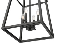 24'' Tellsa Matte Black 4 Light Pendant