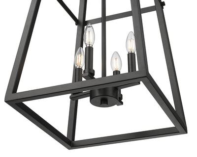 24'' Tellsa Matte Black 4 Light Pendant