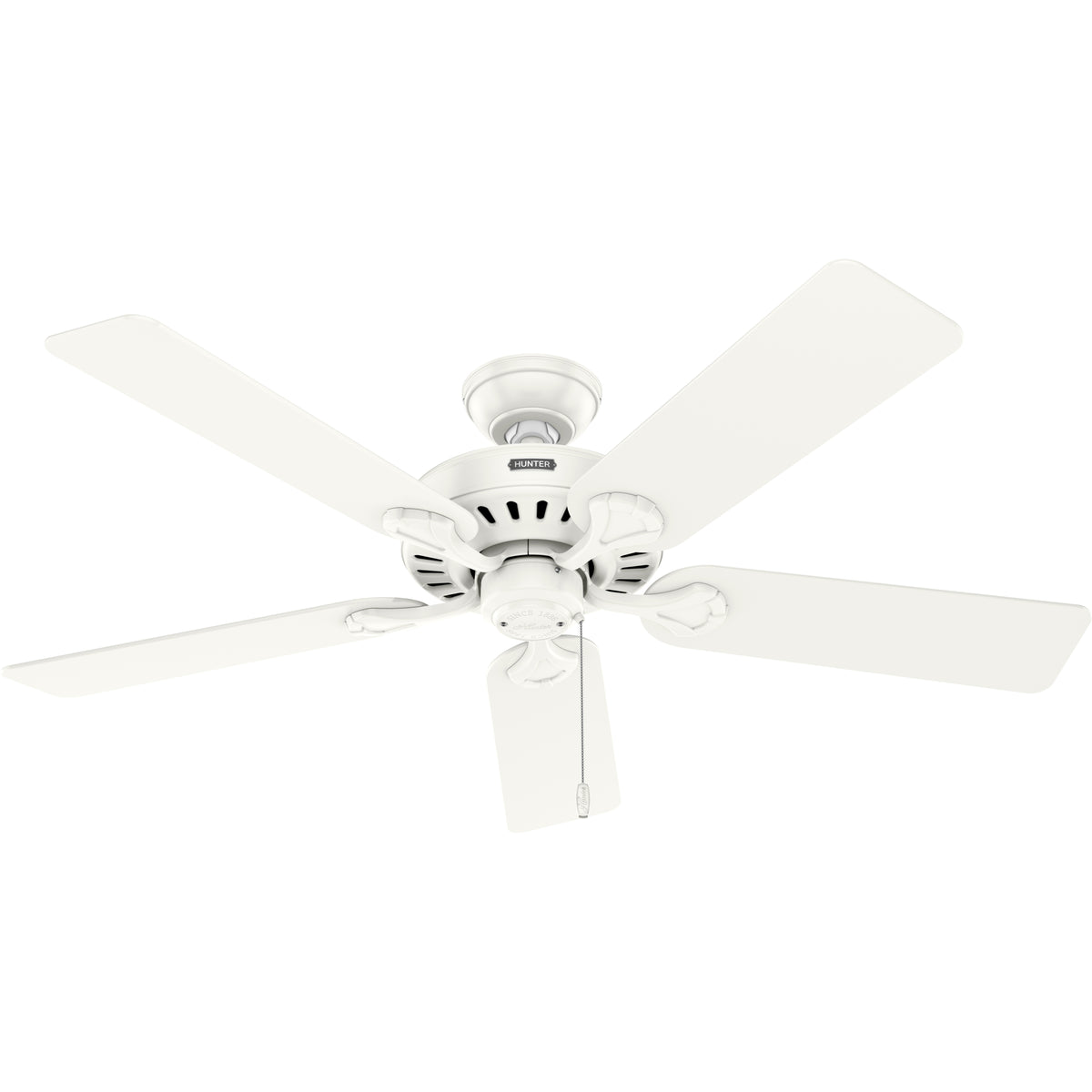 52 inch Pro's Best ENERGY STAR® Fresh White Ceiling Fan with LED Light Kit and Pull Chain
