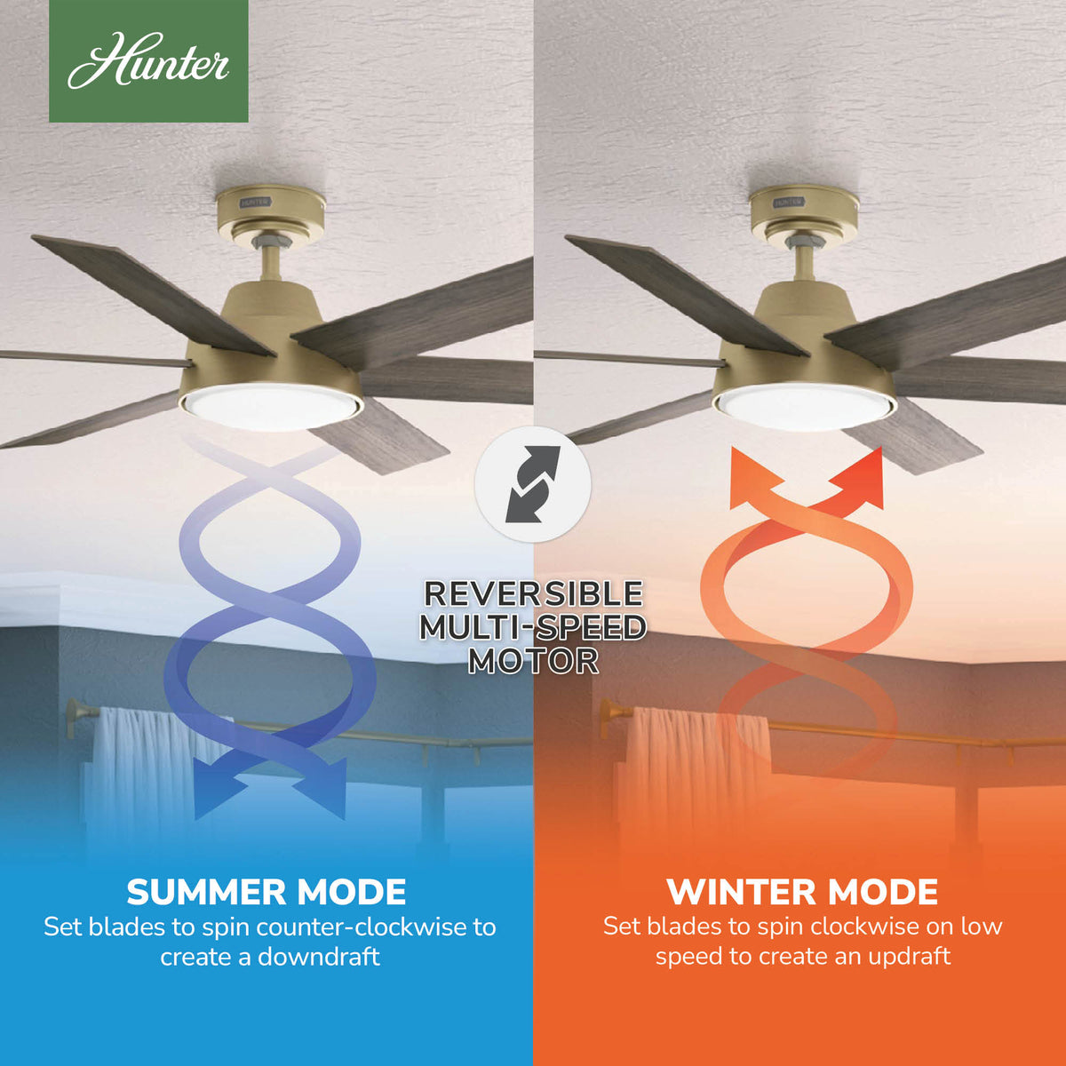 52 inch Donatella Luxe Gold Ceiling Fan with LED Light Kit and Handheld Remote