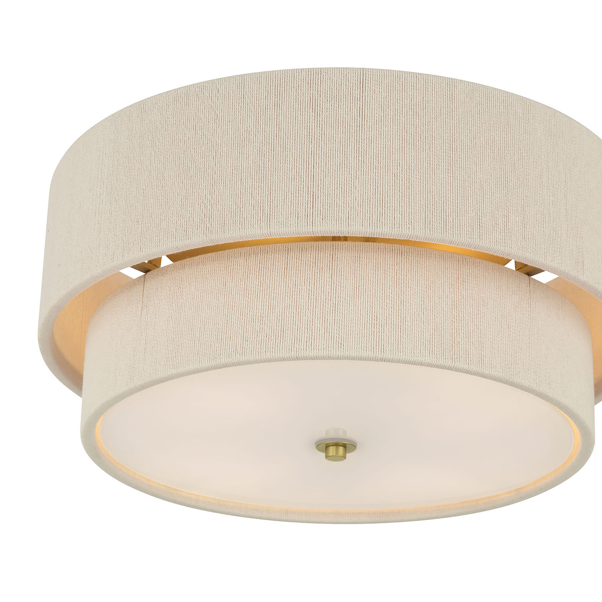 8'' Helbert Vintage Brass 4 Light Flush Mount