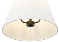 24'' Adorra Matte Black 3 Light Pendant