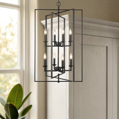 36'' Nellis Matte Black 8 Light Pendant