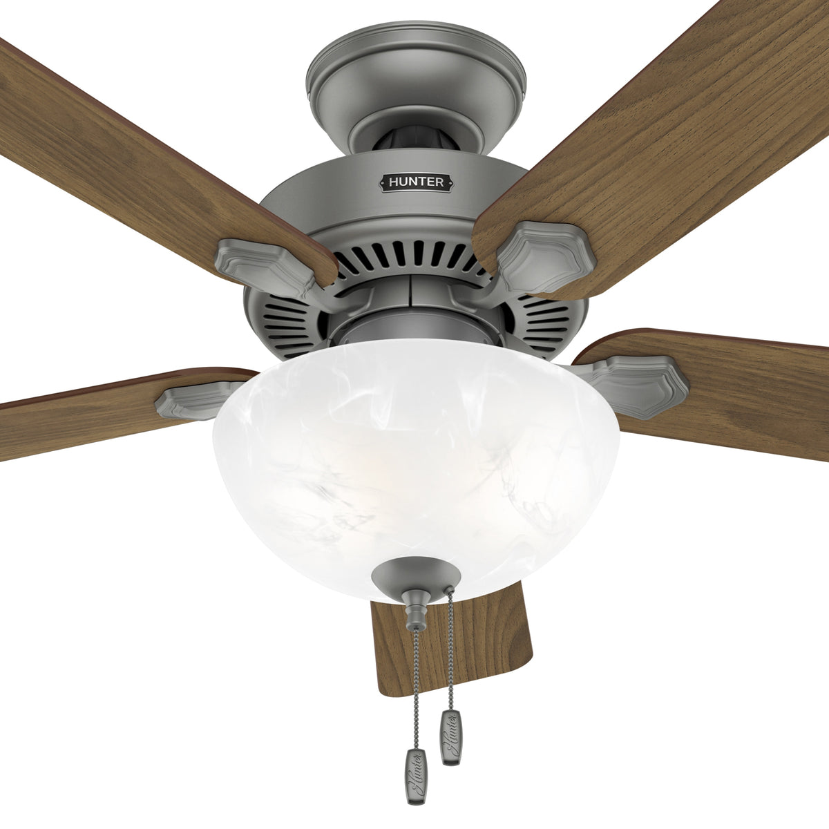 44 inch Swanson ENERGY STAR® Matte Silver Ceiling Fan with LED Light Kit and Pull Chain