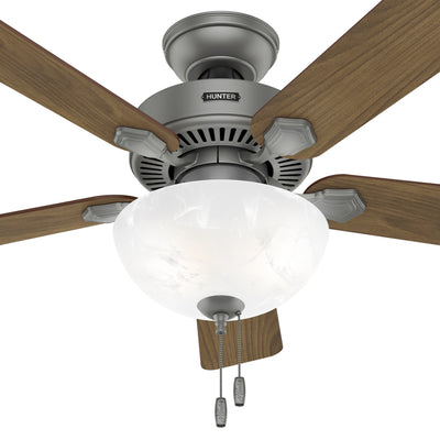 44 inch Swanson ENERGY STAR® Matte Silver Ceiling Fan with LED Light Kit and Pull Chain