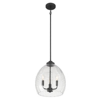 15.25'' Miravelle Matte Black 3 Light Pendant