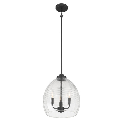 15.25'' Miravelle Matte Black 3 Light Pendant