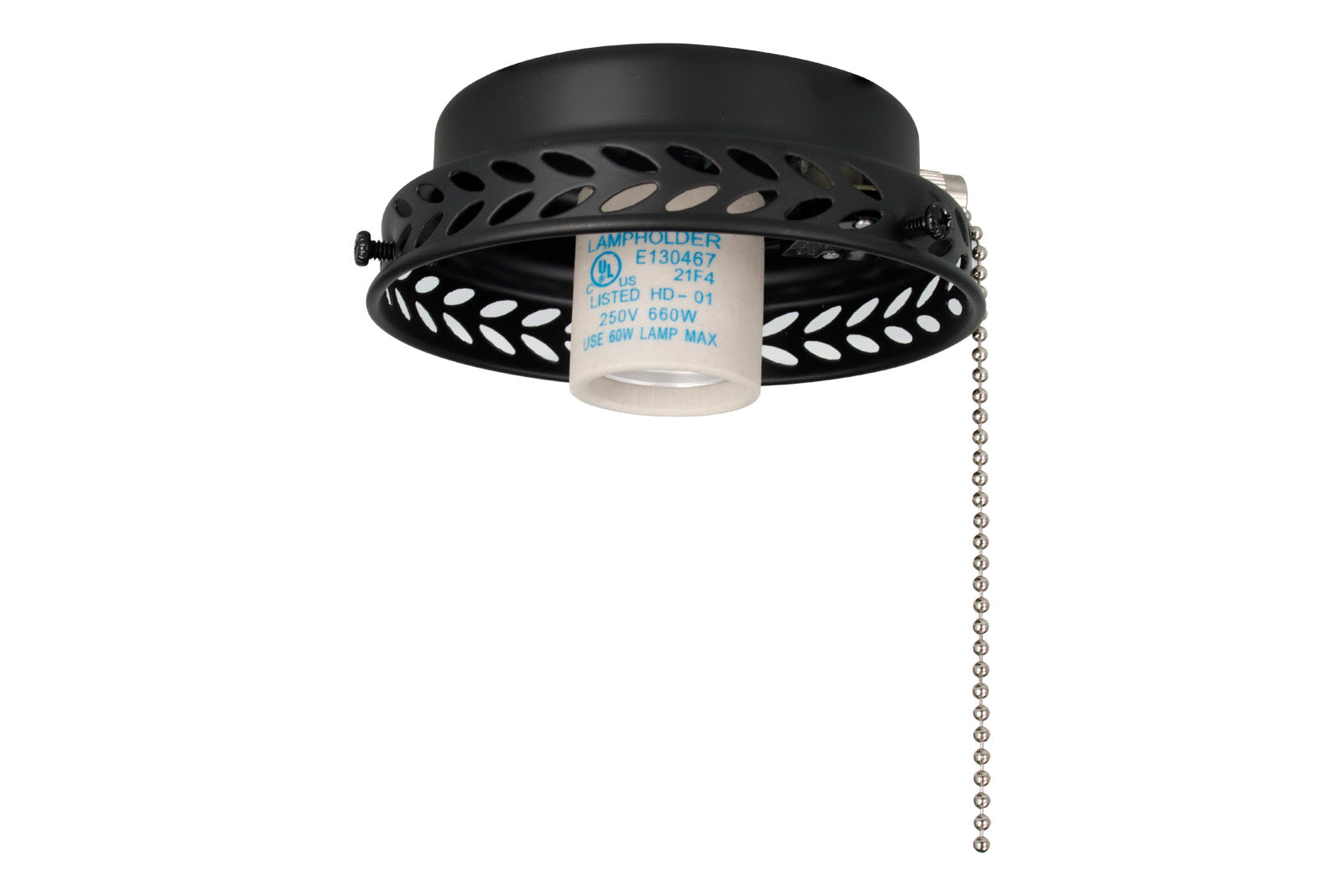 4.5-inch Matte Black Fan Light Kit Fitter
