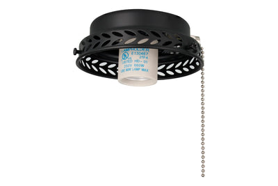 4.5-inch Matte Black Fan Light Kit Fitter