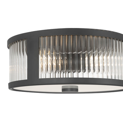 5.5'' Ardezia Matte Black 3 Light Flush Mount
