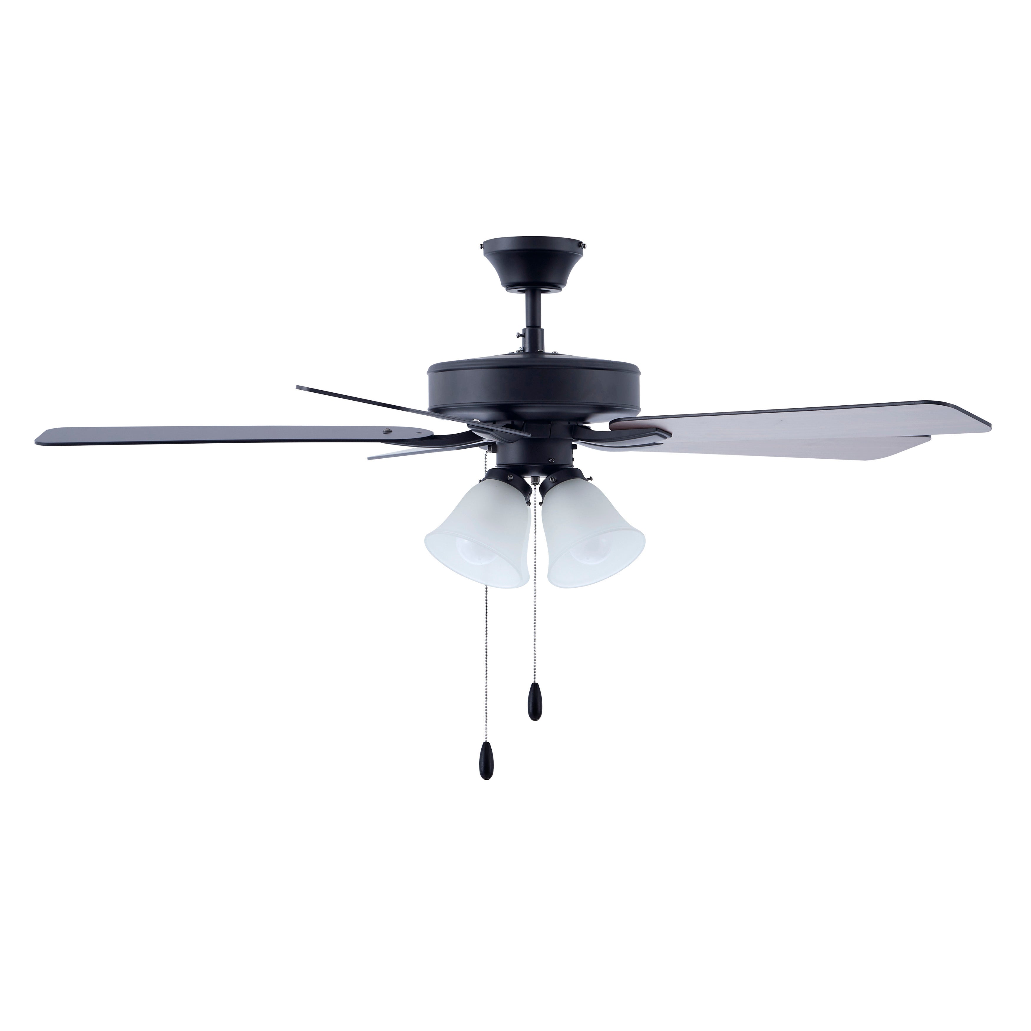 52 Inch Marisella AC Matte Black Indoor Ceiling Fan 5-Blade 4 Lights Reversible