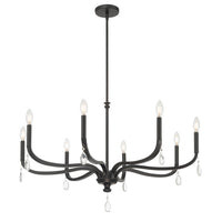 21.75'' Viremont Matte Black 8 Light Chandelier