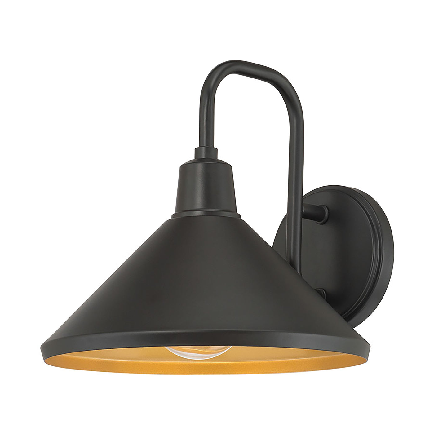 9.75-inch Vectra Powder Coated Black 1-Light Outdoor Wall Sconce
