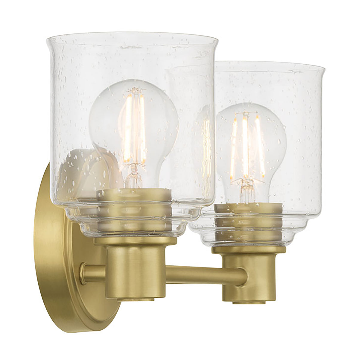 14'' Vessair Vintage Brass 2 Light Bath Vanity