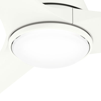44 inch Aeronaut  Wi-Fi ENERGY STAR® Matte White Damp Rated Ceiling Fan with LED Light Kit