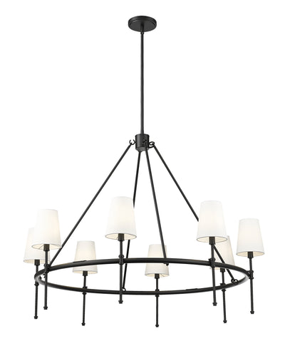 31.5'' Adorra Matte Black 8 Light Chandelier