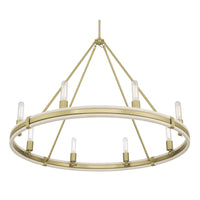 29'' Rovessa Vintage Brass 6 Light Chandelier