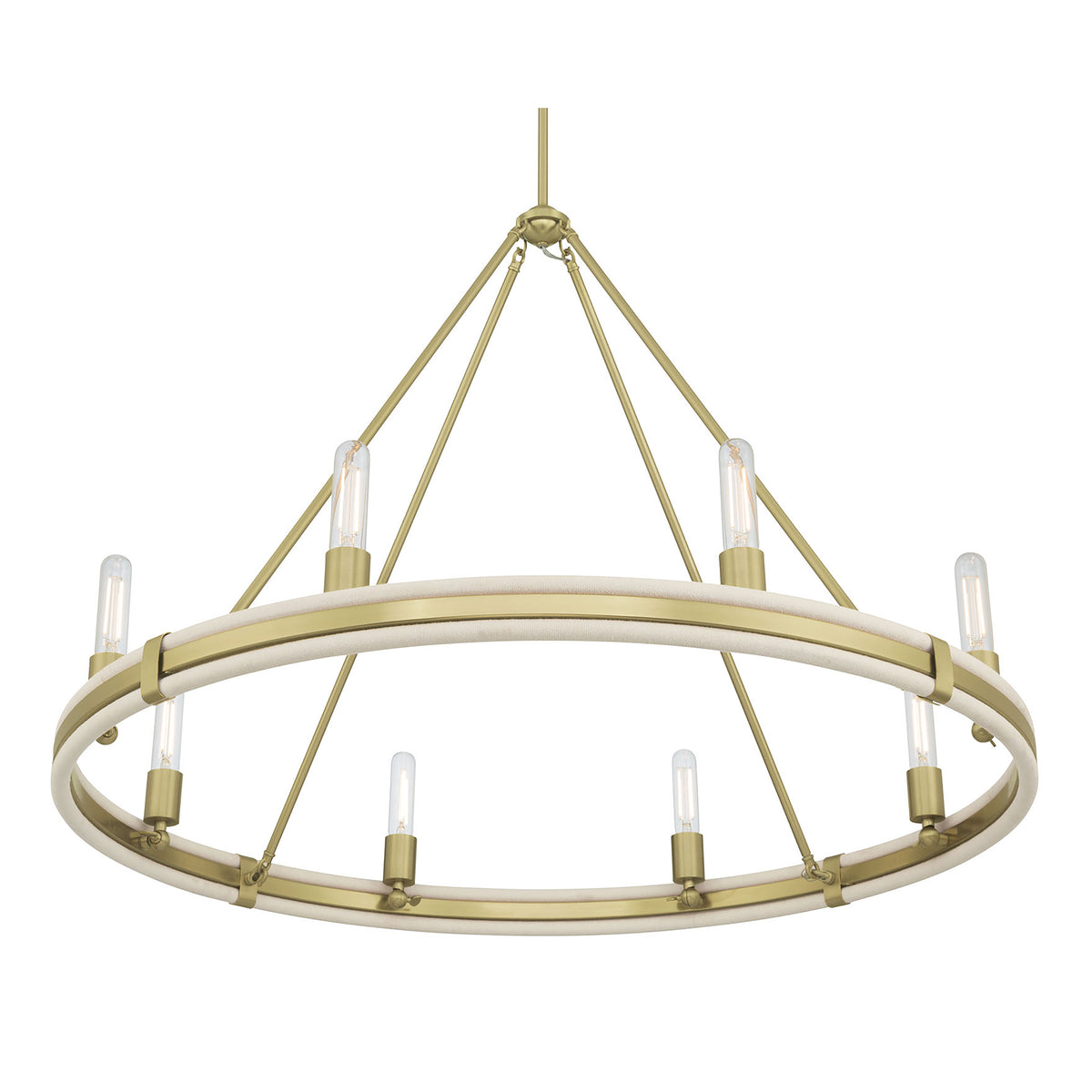 29'' Rovessa Vintage Brass 6 Light Chandelier