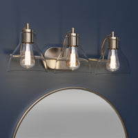 25.25'' Knightsdale Modern Gold 3 Light Bath Vanity