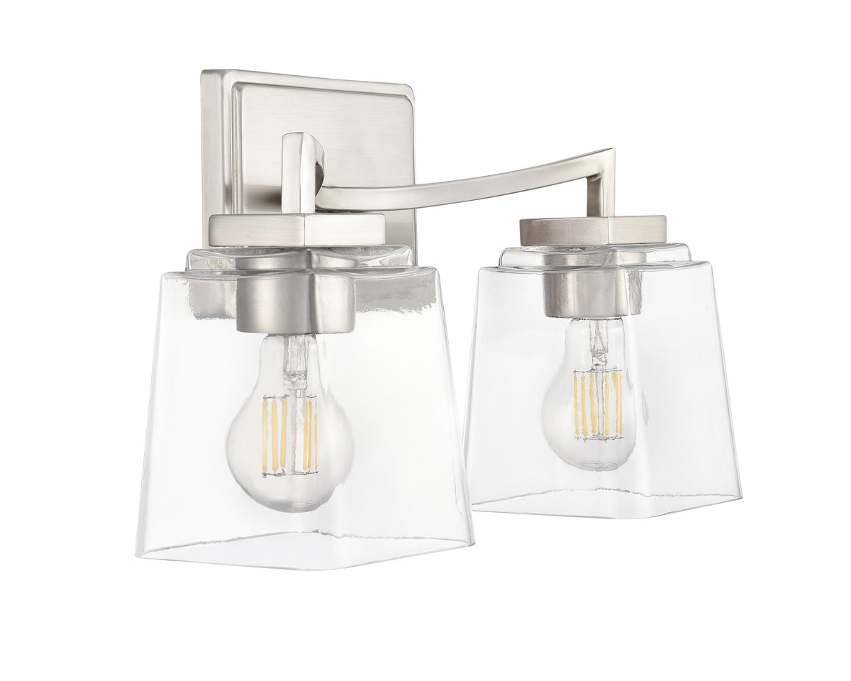 14'' Avenna Brushed Nickel 2 Light Bath Vanity
