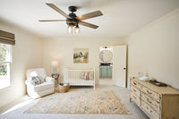 52 inch Lochemeade Matte Black Ceiling Fan with LED Light Kit and Handheld Remote
