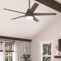 60 inch Aerodyne Wi-Fi ENERGY STAR® Matte Bronze Ceiling Fan with LED Light Kit and Handheld Remote