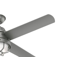 54 inch Searow Matte Silver WeatherMax Indoor / Outdoor Ceiling Fan with LED Light Kit and Wall Control