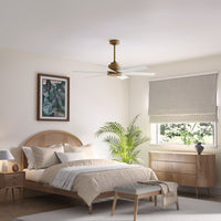52 inch Kennicott Luxe Gold Damp Rated Ceiling Fan and Wall Control