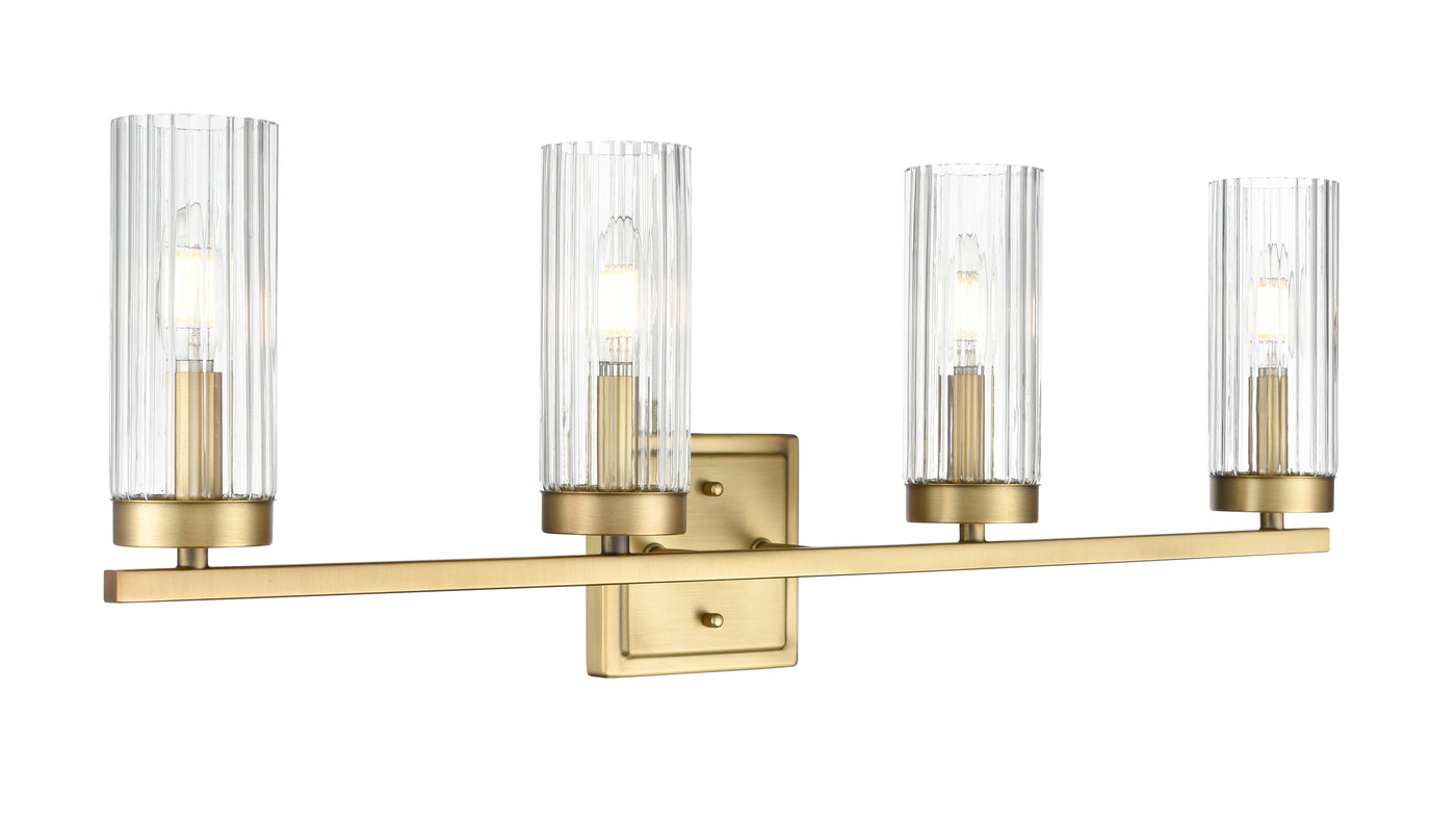 29.75'' Iversen Vintage Brass 4 Light Bath Vanity
